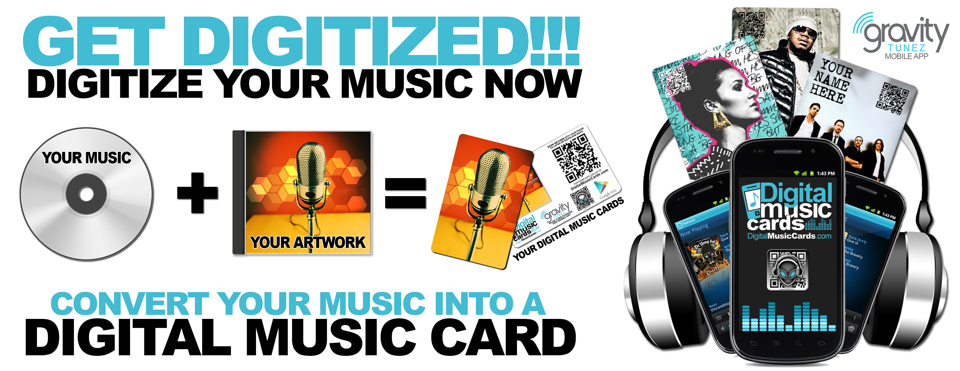 Digital Music Cards — scan a plastic QR music card with your phone to stream instantly