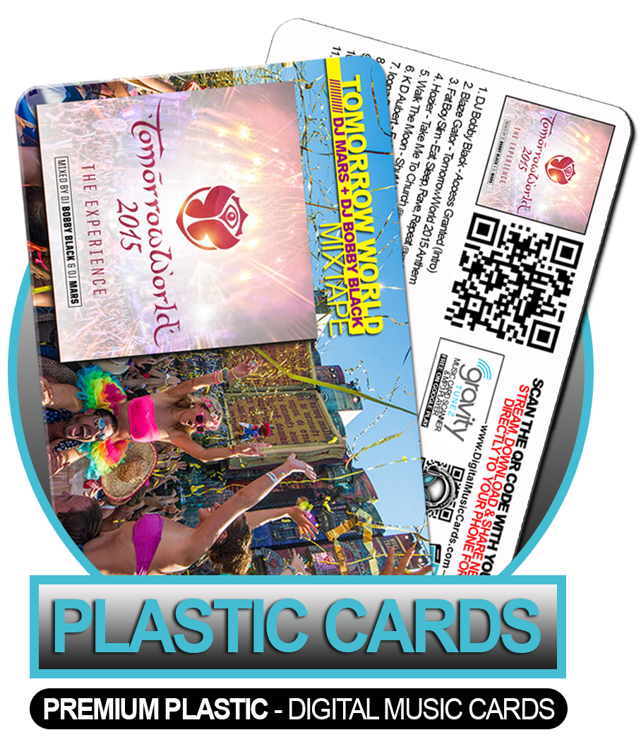 Plastic Digital Music Cards